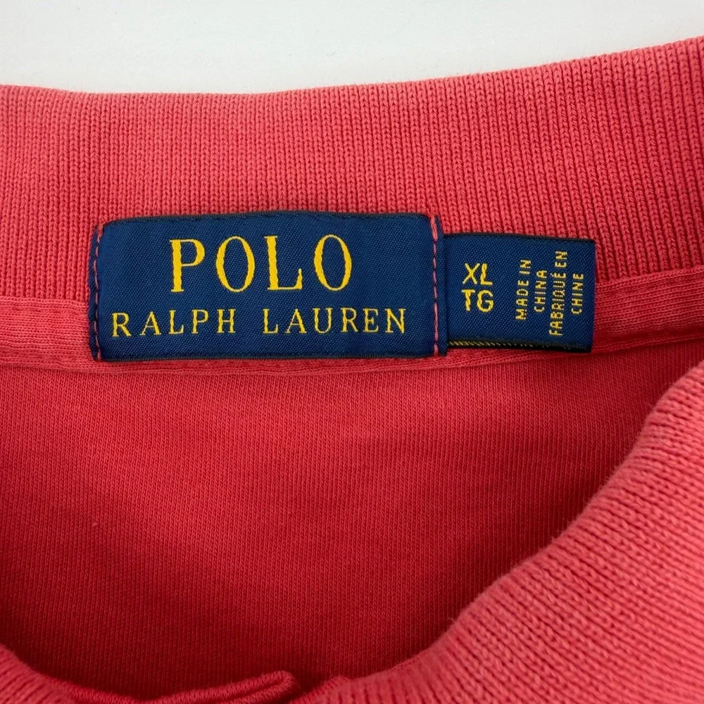 Polo Ralph Lauren Polo Mens XL Red Coral Short Sleeve Cotton‎ Pony Logo Shirt
